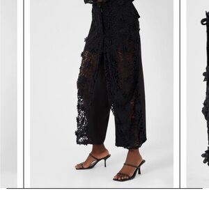 French Connection Black Lace Pants size 10 Festive Holiday Party